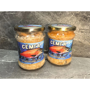 Лосось (сёмга) в собственном соку ст.б. 500 гр.